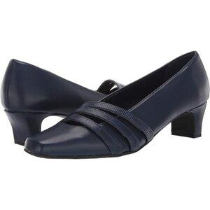 Easy Street Women's Entice Dress Shoe Pump Navy Blue 6 W NEW